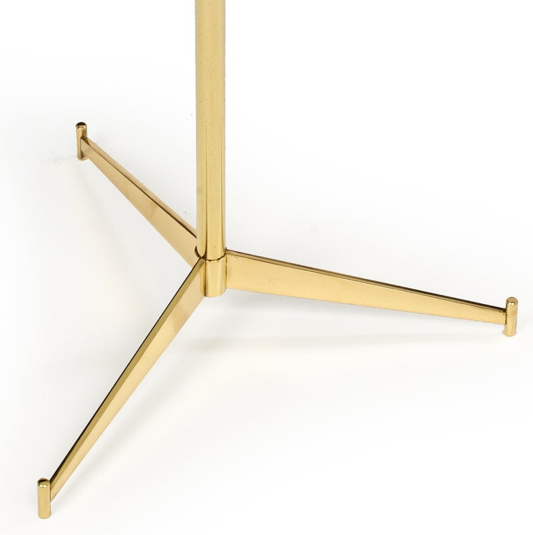 Brass Pair of Tripod Cigarette Tables by Paul McCobb for Directional