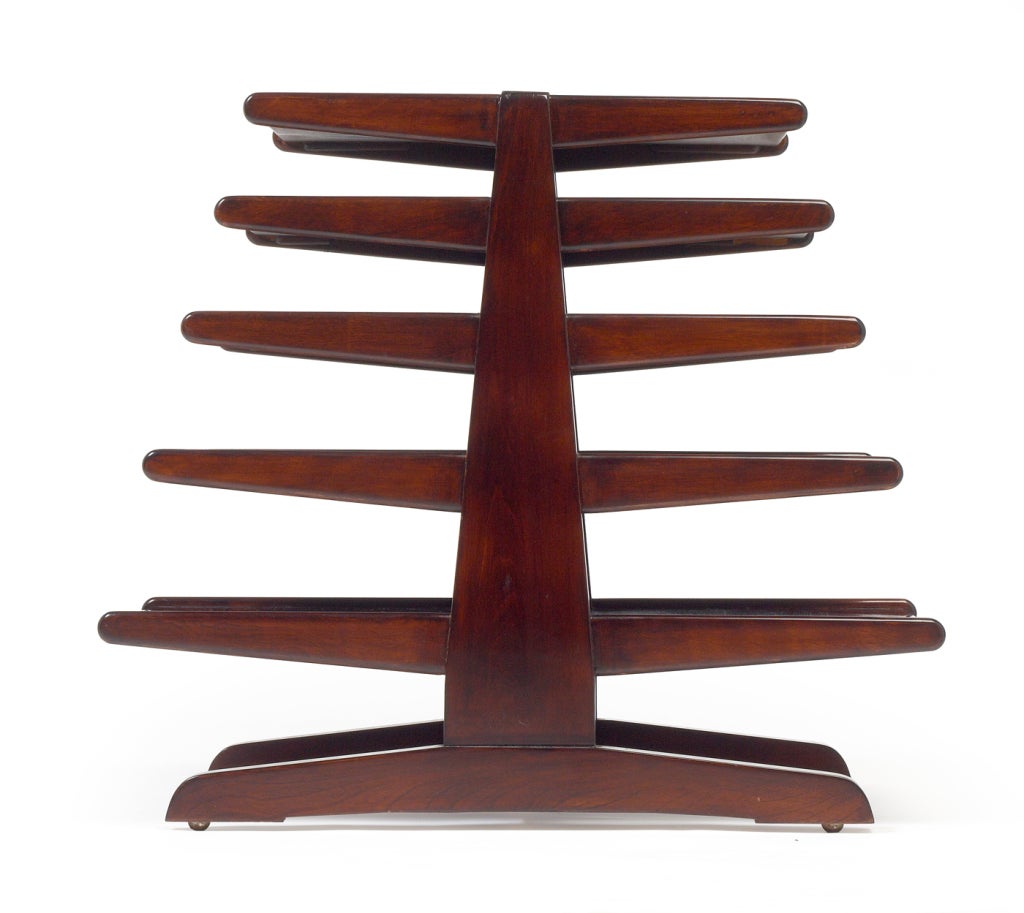 A magazine table tree. Mod. no. 4765. By Edward Wormley for Dunbar. American, circa 1950. Two examples available.