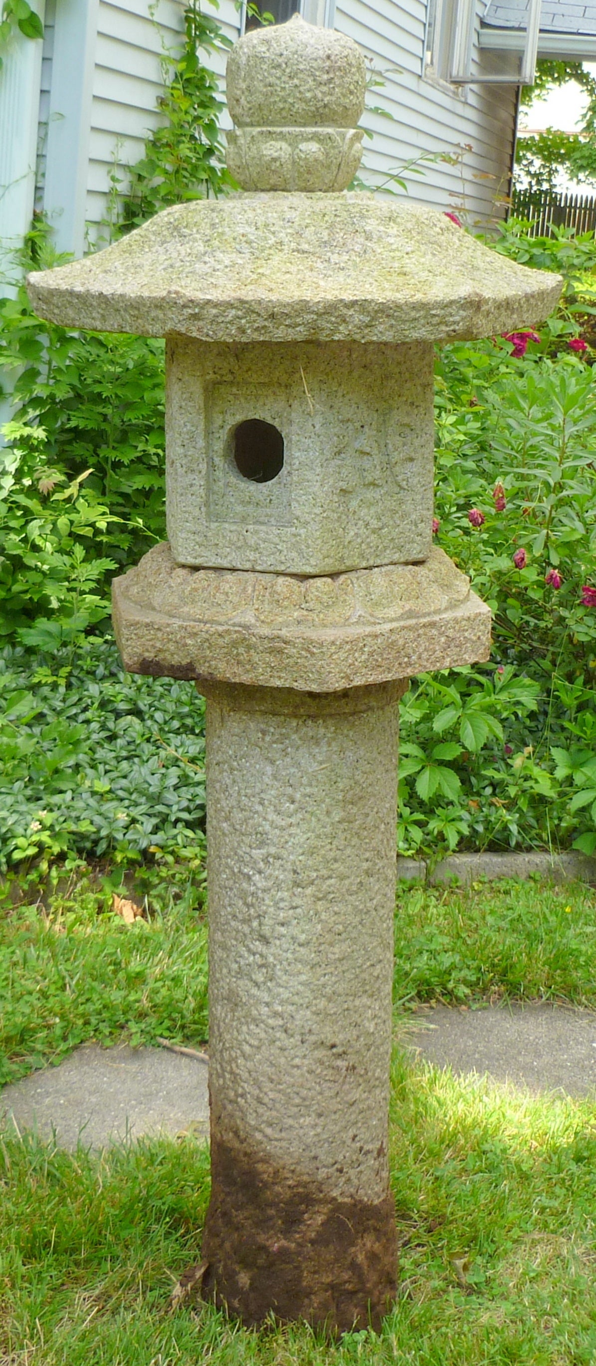 Meiji Japanese Granite Stone Garden Lantern