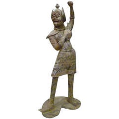 A Rare, Fine and Important Tang Dynasty Pottery Statue of Guardian 6