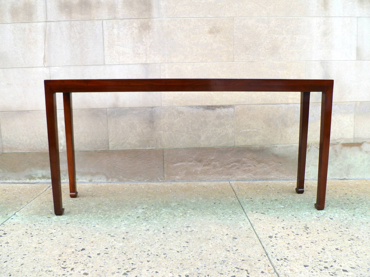 A simple and elegant ju mu wood console table, beautiful color, form and lines. We carry fine quality furniture with elegant finished and has been appeared many times in 