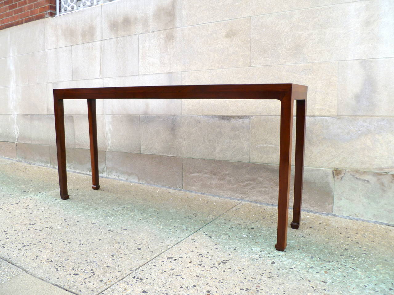 Polished Ju Mu Wood Console Table