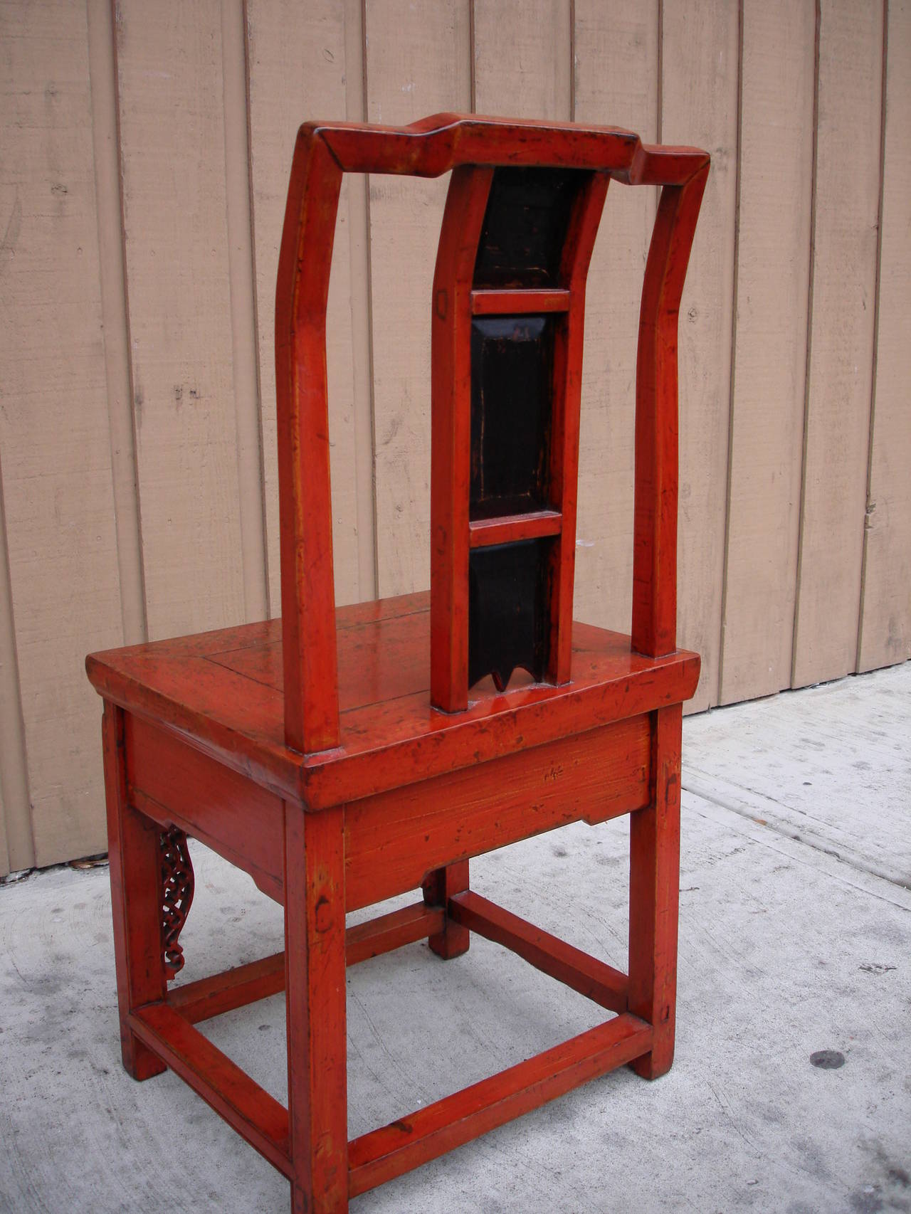 Fine Red Lacquer Child Chair 1