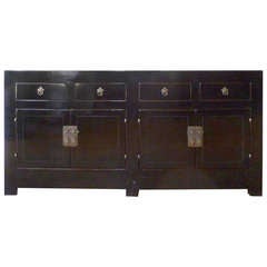 Fine Black Lacquer Sideboard