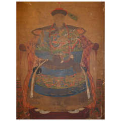 Important Chinese Qing Dynasty Imperial Prince / Pacification Hero Portrait