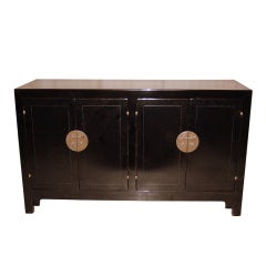 Fine and Elegant Black Lacquer Sideboard