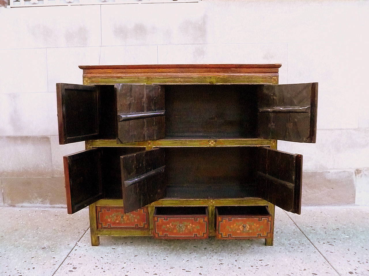 Tibetan Chest with Floral Motif 3