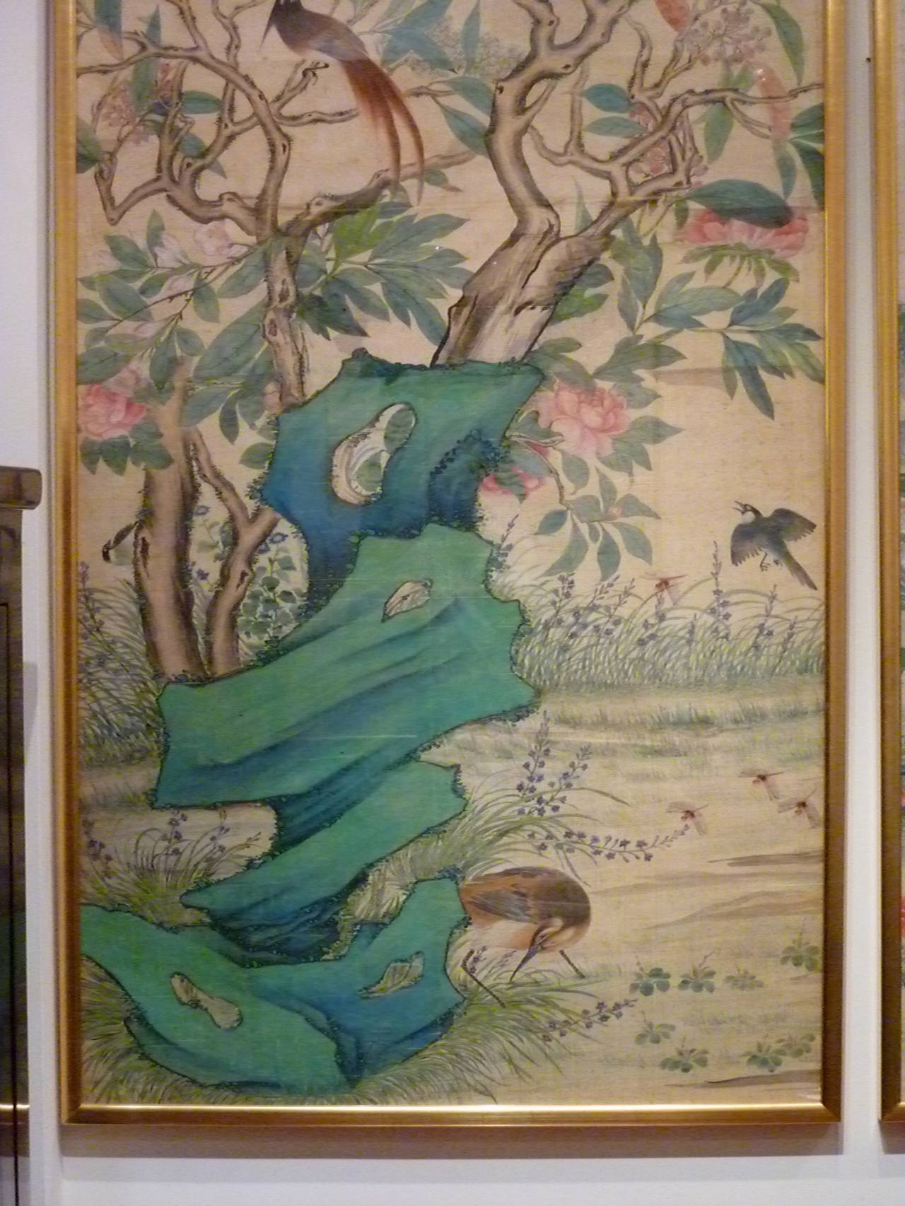 Pair of Fine Brush Painting, Anglo-Chinese School of Birds and Flowers 2