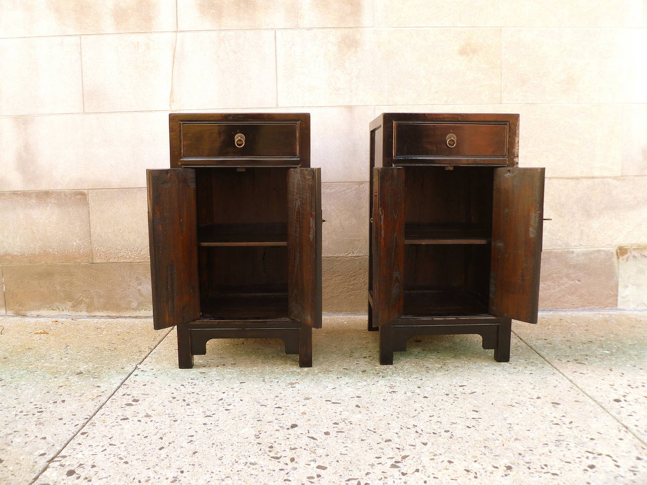 Pair of Black Lacquer Chests 2