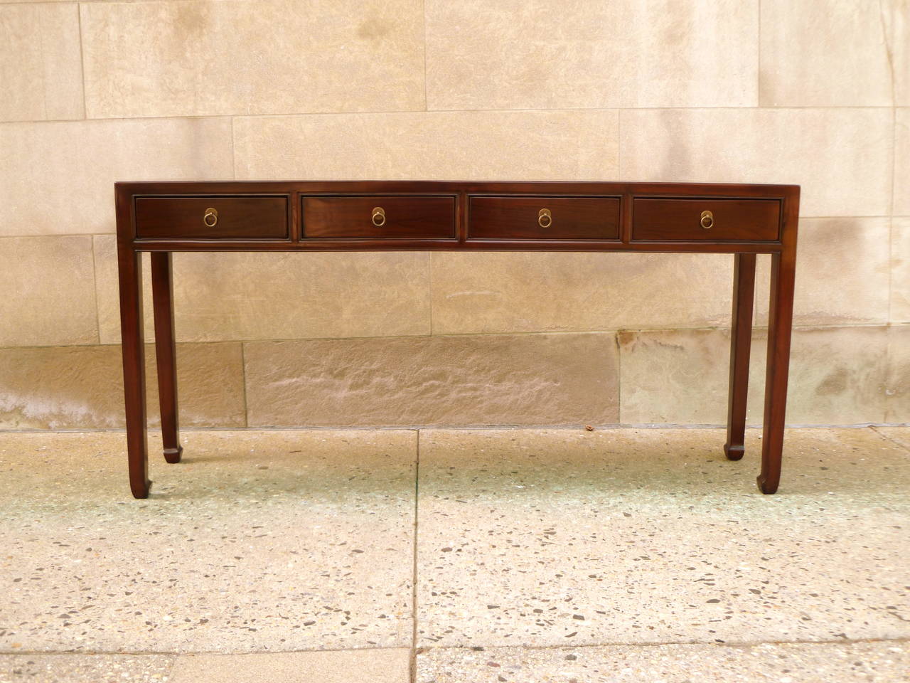Chinese Fine Ju Mu Wood Console Table with Four Drawers