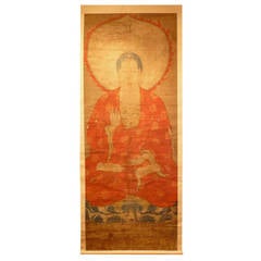 Very Large Buddhist Scroll Painting of Amitofo, 14th - 15th Century 12