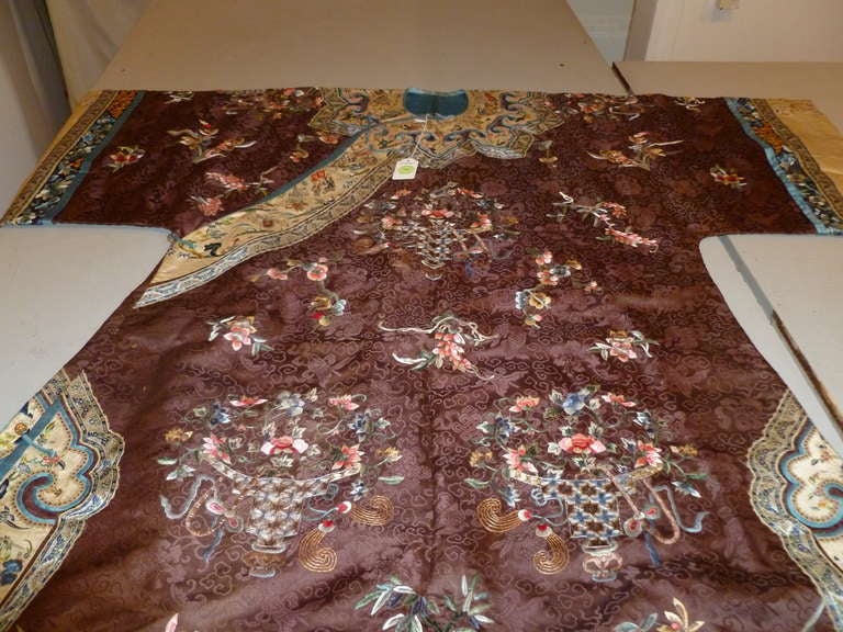 19th Century Fine Chinese Qing Dynasty Aristocrat Lady Robe