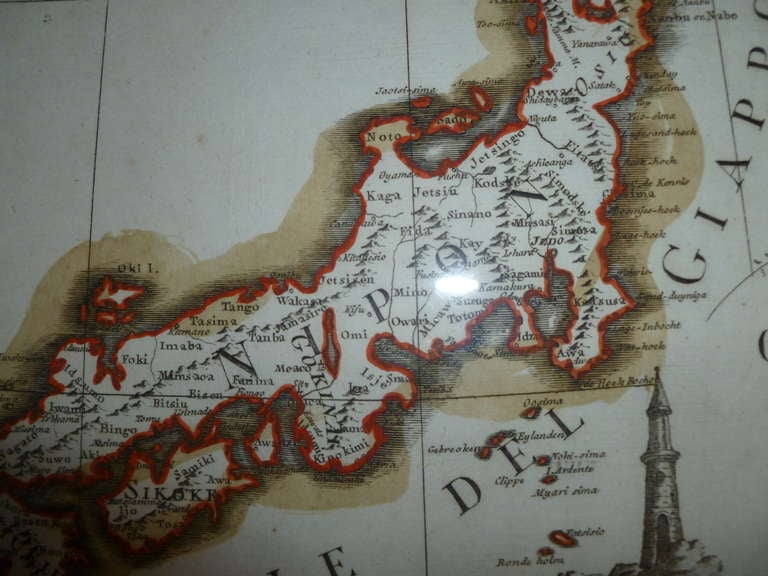 Framed Rare Map of Japan and Korea 2