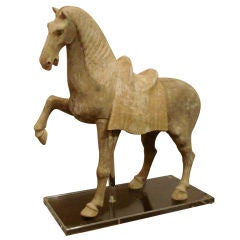 Pottery Statue Of Prancing Horse, Tang Dynasty, Oxford TL tested