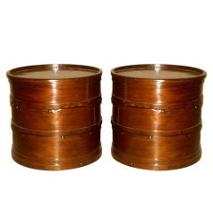 A Pair Of Round Canisters