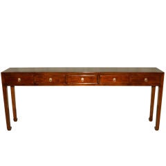 Ju Mu Wood Table With Five Drawers