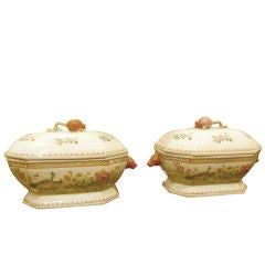 A Pair Of Porcelain Tureens