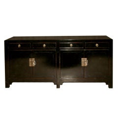 Antique Black Lacquer Sideboard