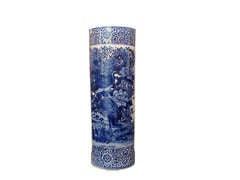 Antique Japanese blue and white umbrella stand