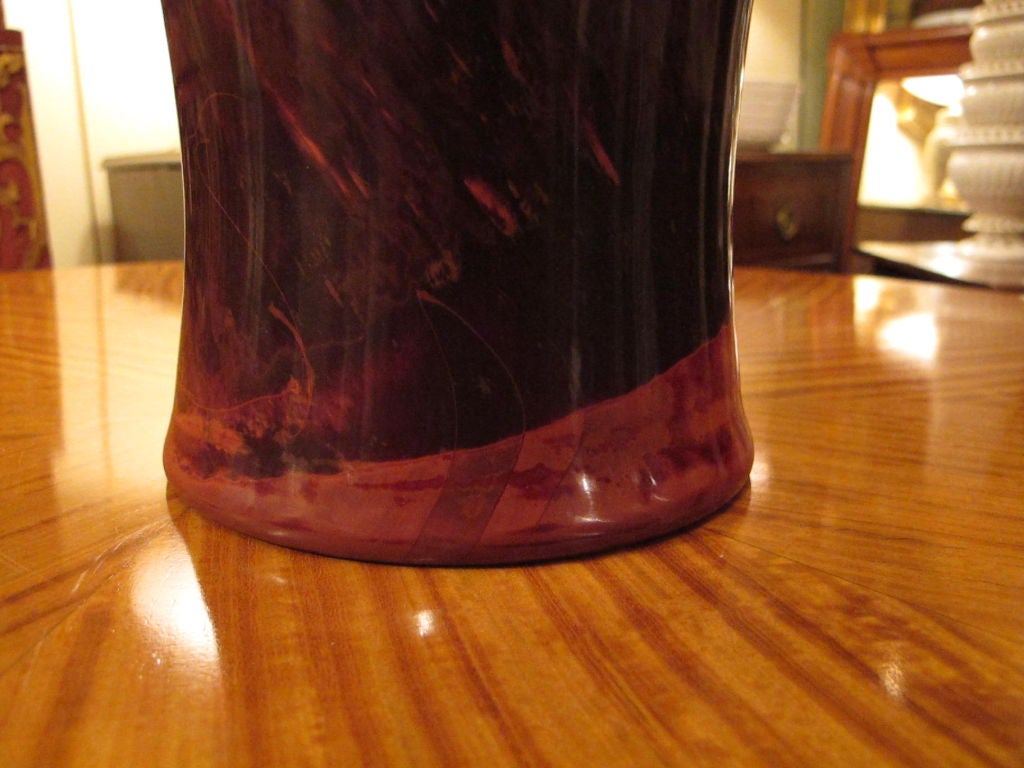 Lithyalin Glass Vase In Good Condition In Hudson, NY