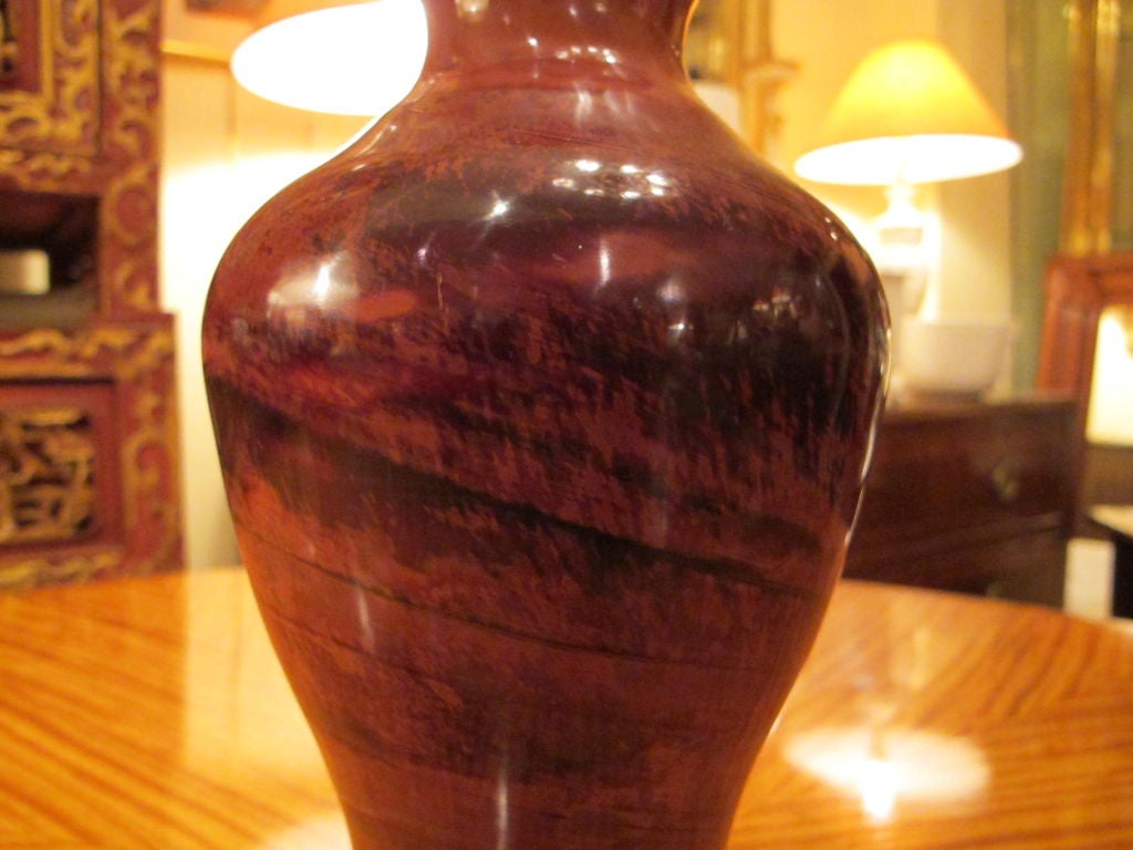 Lithyalin Glass Vase In Good Condition In Hudson, NY