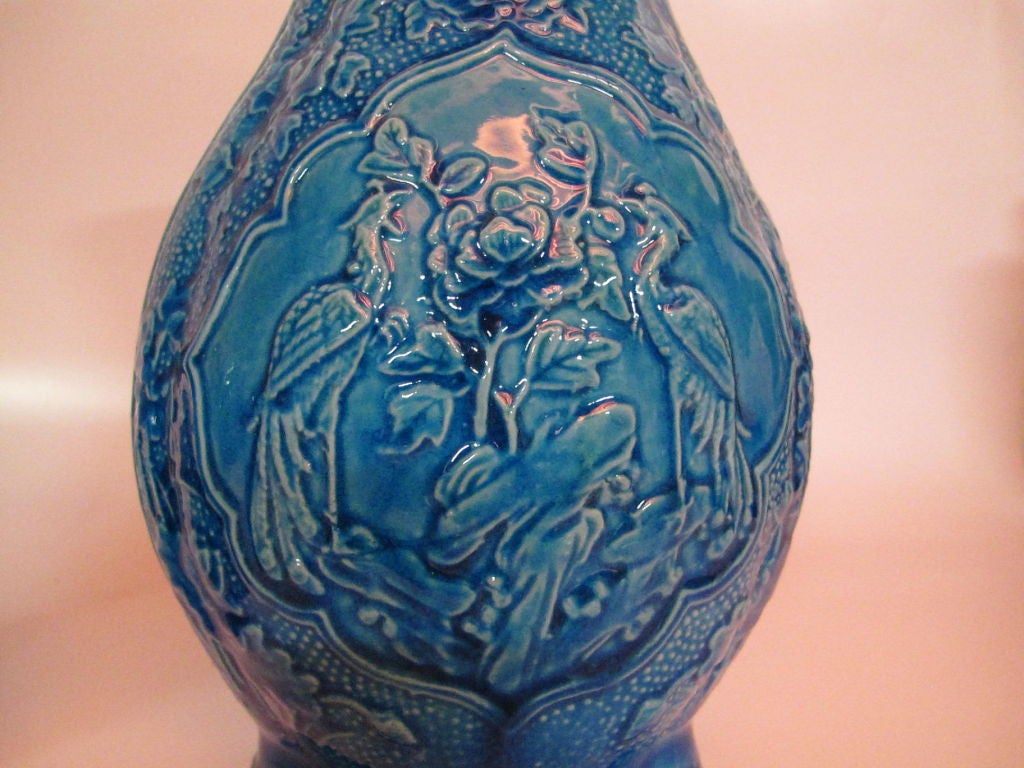 Porcelain Pair Of Blue Chinese Vases