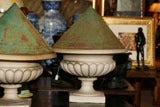 Pair Of Galway Terracotta Urns With Lids 1