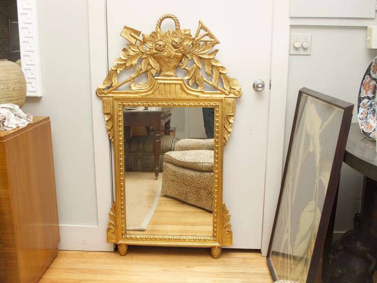 20th Century Pair of Carved Gilt Wood Mirrors