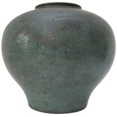 Japanese Bronze Vase With Koi