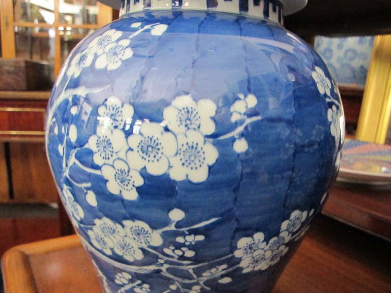 20th Century Pair Of Blue And White Lidded Ginger Jars