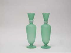 Pair of French opaline vases