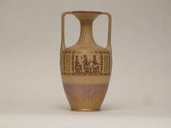 P. Ipsens Enke Danish terracotta Egytian style vase