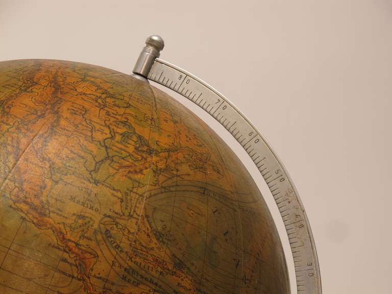 German Columbus Erdglobus Berlin globe on wood base
