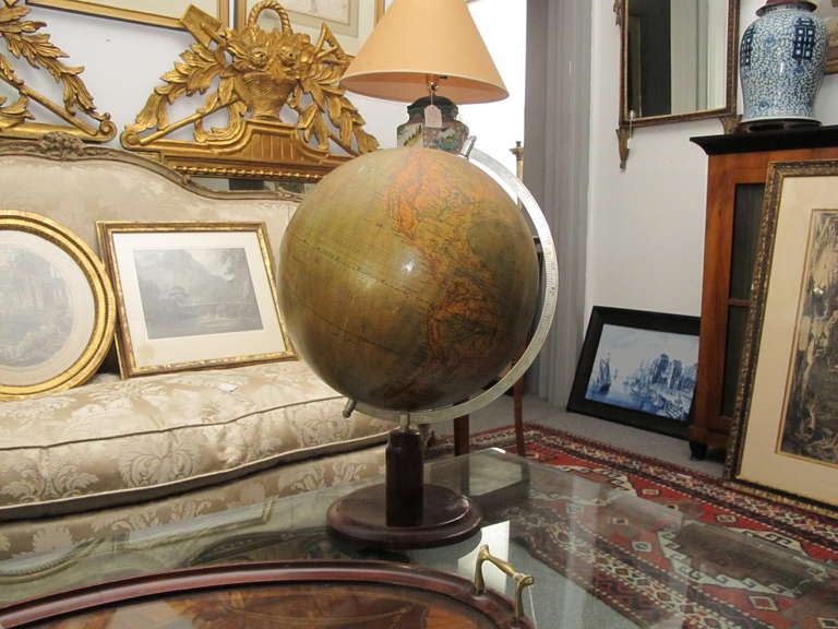 20th Century Columbus Erdglobus Berlin globe on wood base