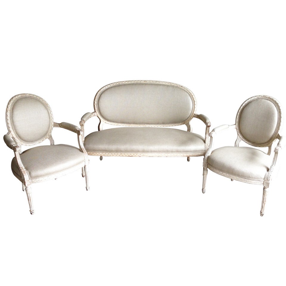 French Three Piece Suite of Furniture