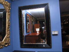 Ebonized wood frame mirror 50% off