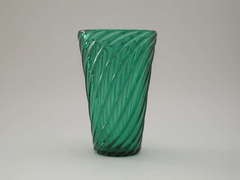 Italian tall glass vase