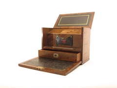 Rare English elmwood letter box