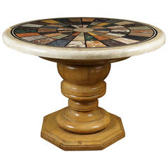 Faux Marble-Top Center Table