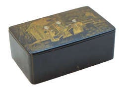 French decorated papier mâché box