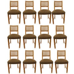 Set of Twelve Swedish Dining Chairs