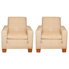 Pair Of Jean-michel Frank Style Armchairs