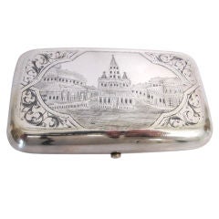 Russian Silver Niello Box