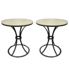 Pair Of Pierre Chareau Inspired Side Tables