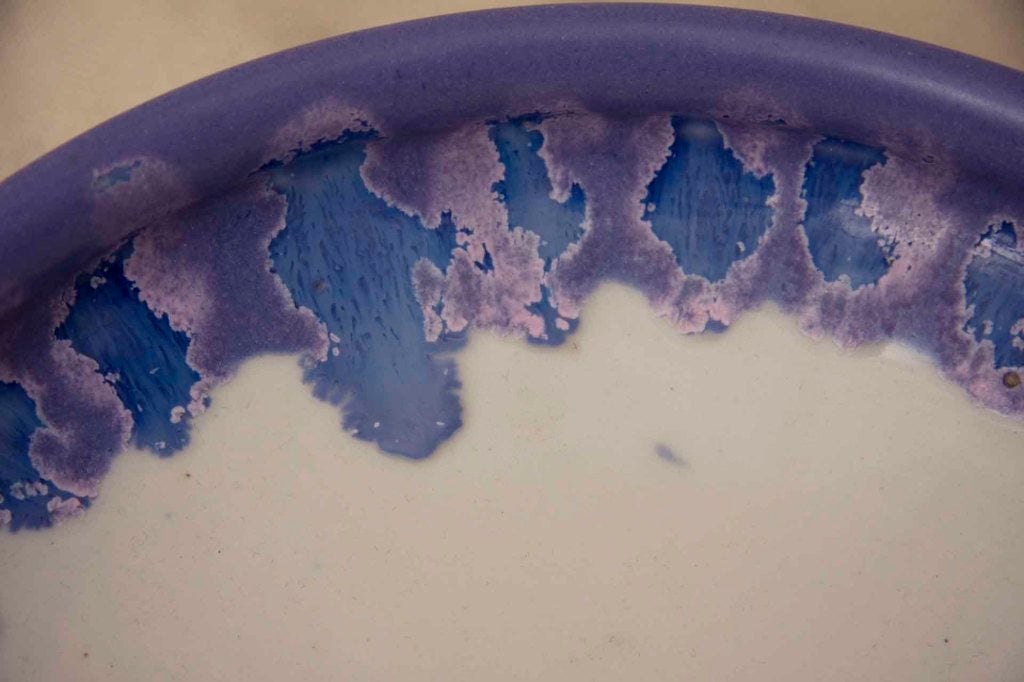 Japanese Lavender Ceramic Dish, 1940s 2