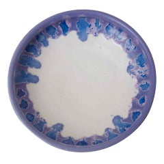 Japanese Lavender Ceramic Dish, 1940s