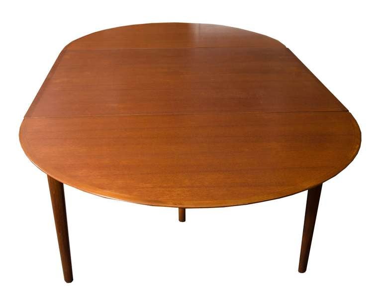 danish modern dining table with leaves