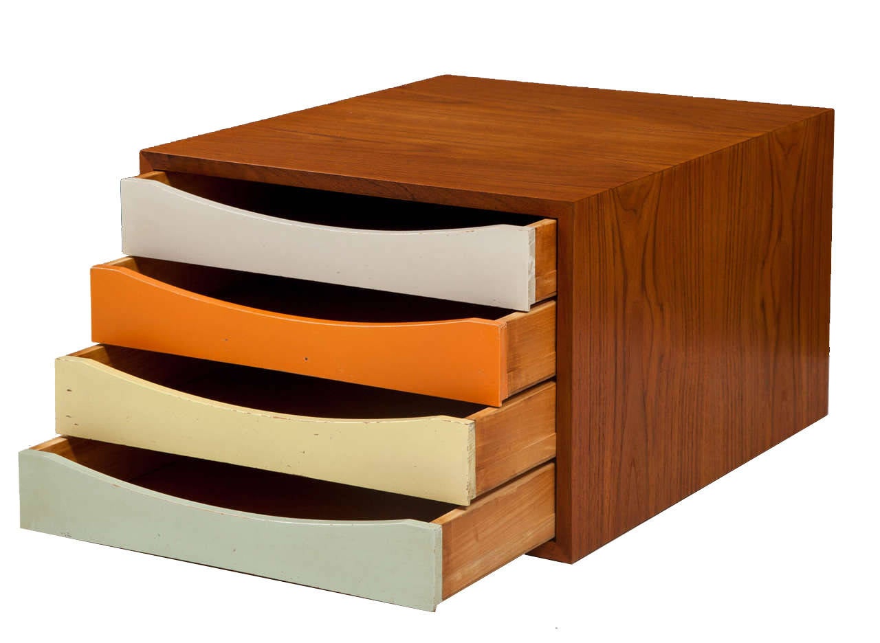 Mid-Century Modern Finn Juhl Four-Drawer Teak Desk Console