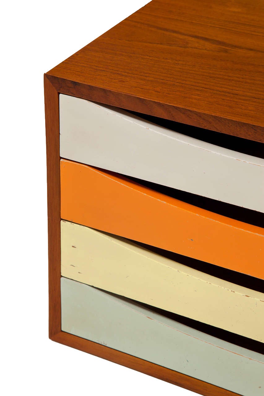 Danish Finn Juhl Four-Drawer Teak Desk Console