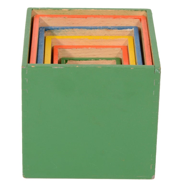 Mid-20th Century Mid-Century Nesting Toy Stacking Boxes